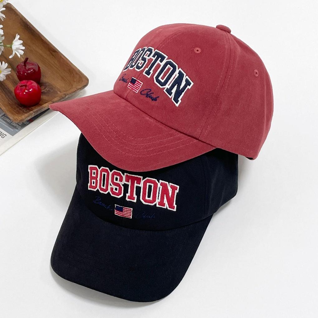 Women's and Men's Daily Oversized Boston Ball Cap Baseball Hat