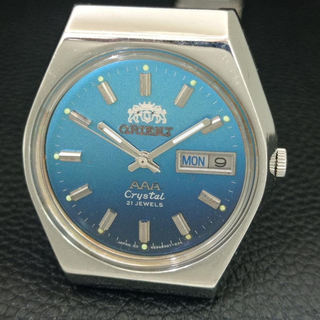 JAPAN VINTAGE ORIENT AAA CRYSTAL AUTOMATIC MENS ORIGINAL DIAL WATCH A707774-1