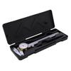 0150mm Dial Caliper Steel ShockProof Adjustable Vernier Caliper with Depth Rod Silver