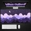 Purple Star Cloud Mouse Pad Large Desk Mat Kawaii Home Office Setup for Girls XXL Nonslip Keyboard PC Gaming Accessories Carpet