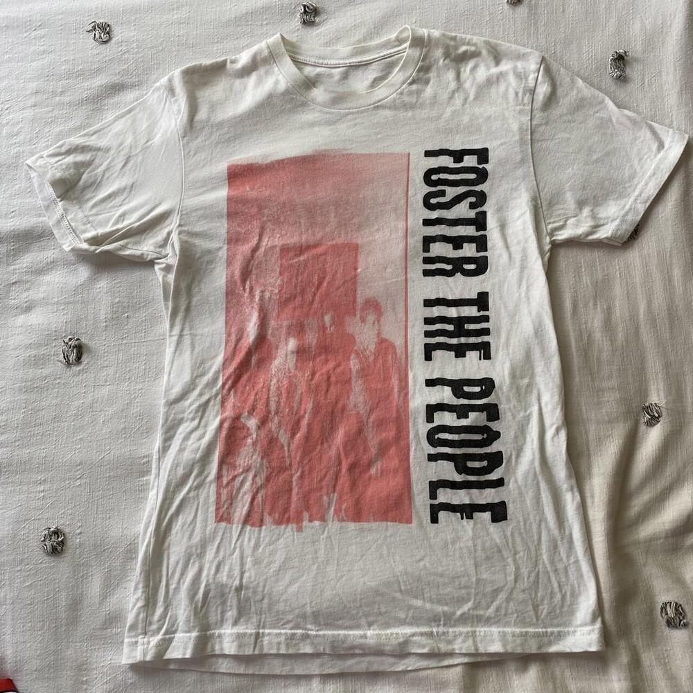 VTG Foster the people band Short Sleeve White All Size Gif QQ1577 Unisex T-Shirt XXL
