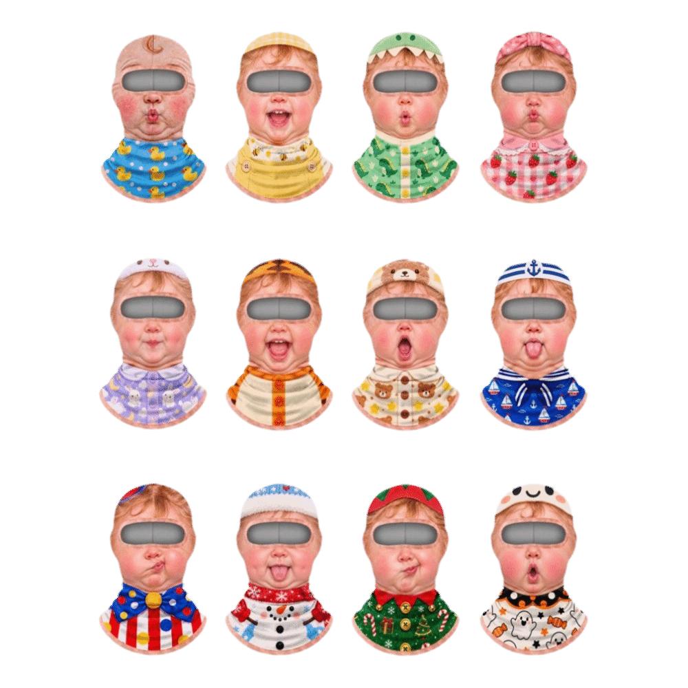 Windproof Ski Balaclava Thermal Fleece Face Cover Printed Full Face Mask  Winter