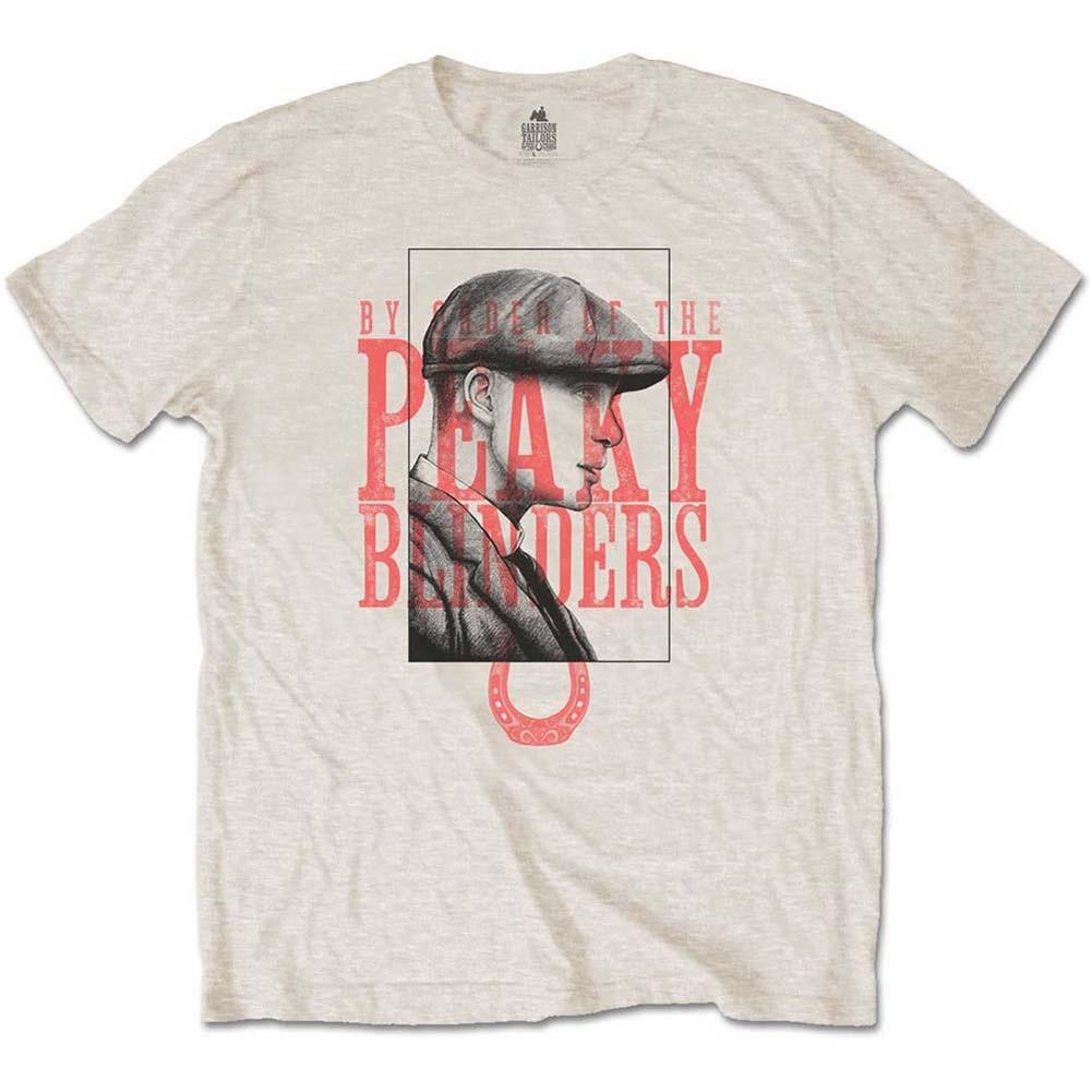 Men s Peaky Blinders Red Logo Tommy Slim Fit T-shirt Large Sand 2XL