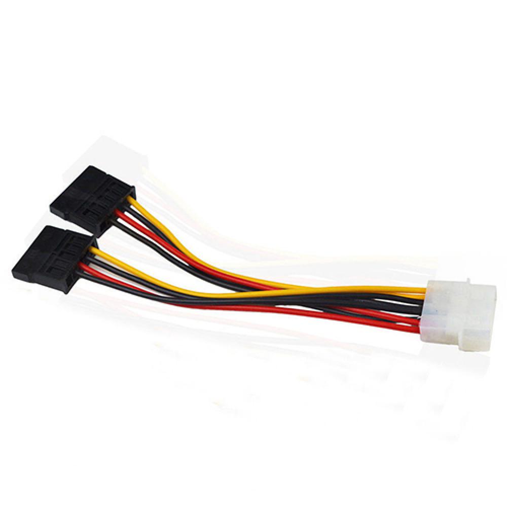 

4 Pin IDE Molex to 15 Pin 2 Serial SATA Hard Drive Power Adapter Cables 3.5 inch SATA hard disk Computer 4pin to 15pin IDE Cable