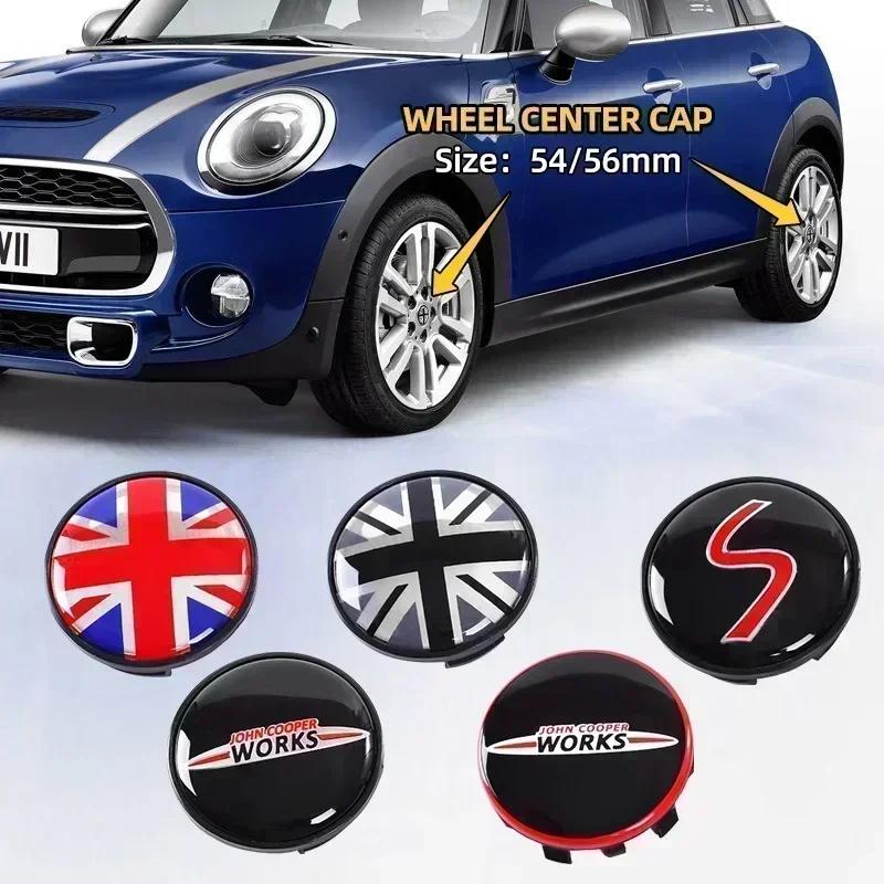 4pcs 54mm 56mm Car Wheel Center Hub Cap Badge Emblem Sticker For BMW Mini Cooper One S JCW R50 R53 R55 R56 R57 R60 F55 F56