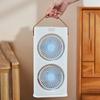 Stolní ventilátor s dvojitou hlavou a LED nočním světlem, Dobíjecí malý cirkulační ventilátor, Přenosný stolní ventilátor pro domácí kancelář, cestování