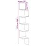Creative Design Corner Shelf, Artistic Wall Mounted Decorative Storage Rack, Craft Oak 20x20x127.5 Cm Material