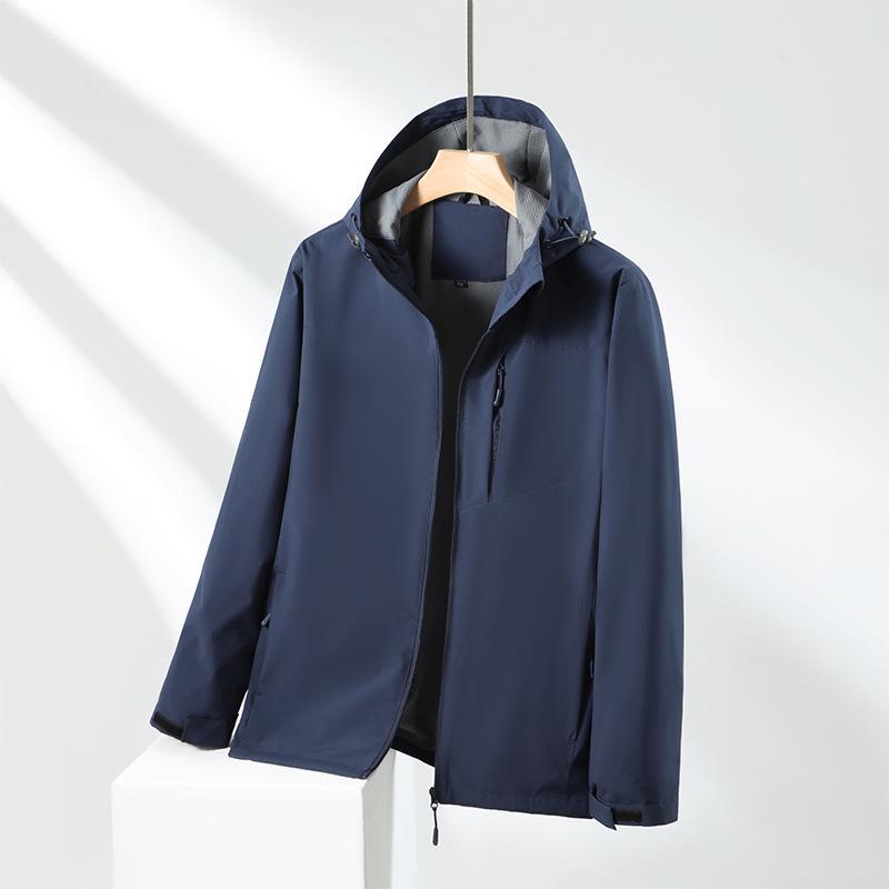 Men's Custom Windproof Waterproof Autumn Windbreaker with Logo Embroidery
