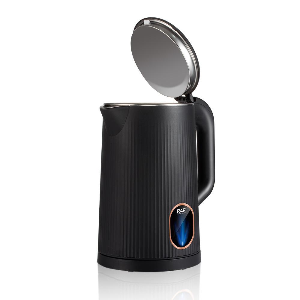 European Standard 2L Electric Kettle, Household Striped Design, Electric Kettle with Heat Retention, Water Boiler