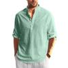 Men's Shirt Cotton Linen Male Breathable Summer Casual Men's Cotton