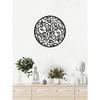 Black Iron Mandala Wall Art Bohemian Home Decor Metal Sculpture Spiritual Gift for Yoga Studio Indoor Outdoor