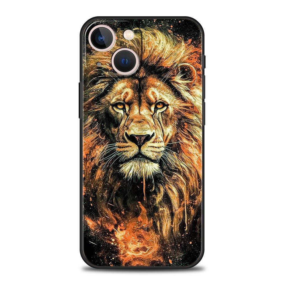 

Phone Case Cover for iPhone 17 Pro Max 16 15 14 13 12 11 Pro Max Plus 17AIR Shockproof Soft TPU Shell The Lion Fundas Capas Bags iPhone 11