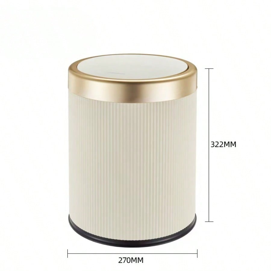 Fashionable Circular Wastebasket Durable Plastic Recycle Bin Large Capacity Double Double-layer Kitchen Garbage Cube Trash Can