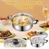 Stainless Steel Non-Stick Egg Poacher Pot With 4 Cups Steamer Pan Egg Maker Soup Pot  Breakfast