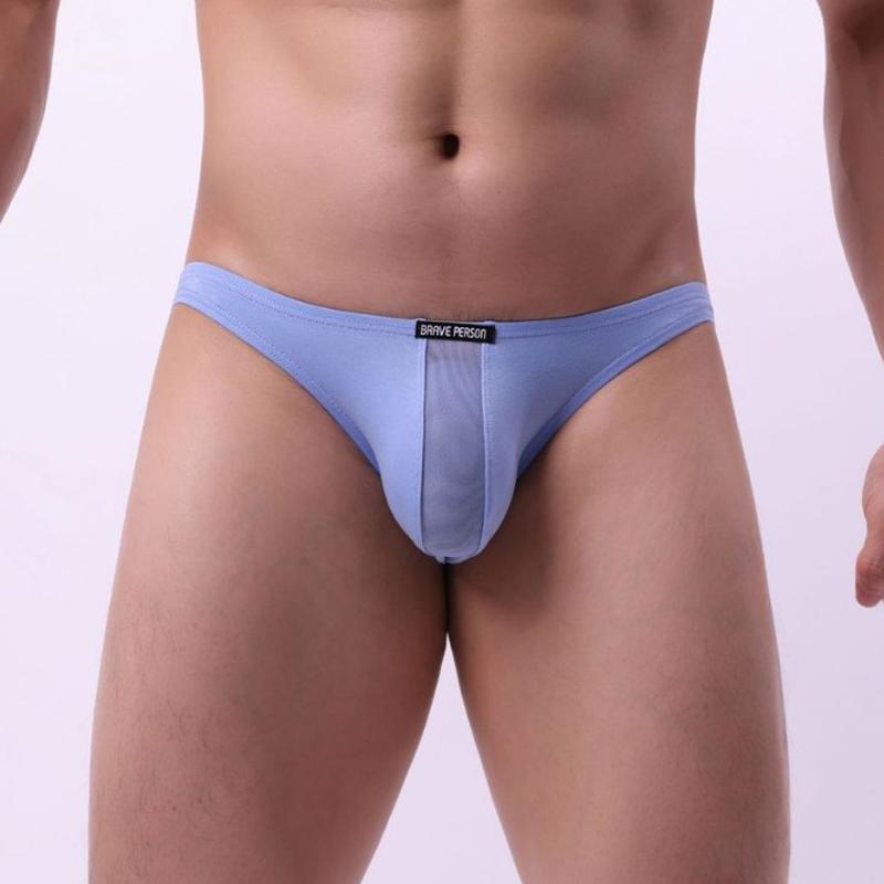 Herren Niedrig sitzende Baumwoll-Slips Dünn Weich Einfarbig Unterwäsche Komfort Atmungsaktiv Hauteng anliegende Slips
