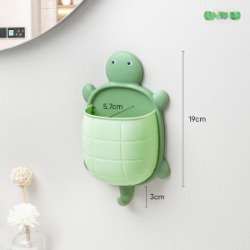 

Симпатичная подвесная корзина для хранения в ванной с крючком, настенная пластиковая коробка без отверстий, прочный контейнер для хранения туалетных принадлежностей