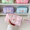 Quilted Storage Bag Korean Style Stationery Bag Pen Bag Pencil Pouch Korean Pencil Case  Office
