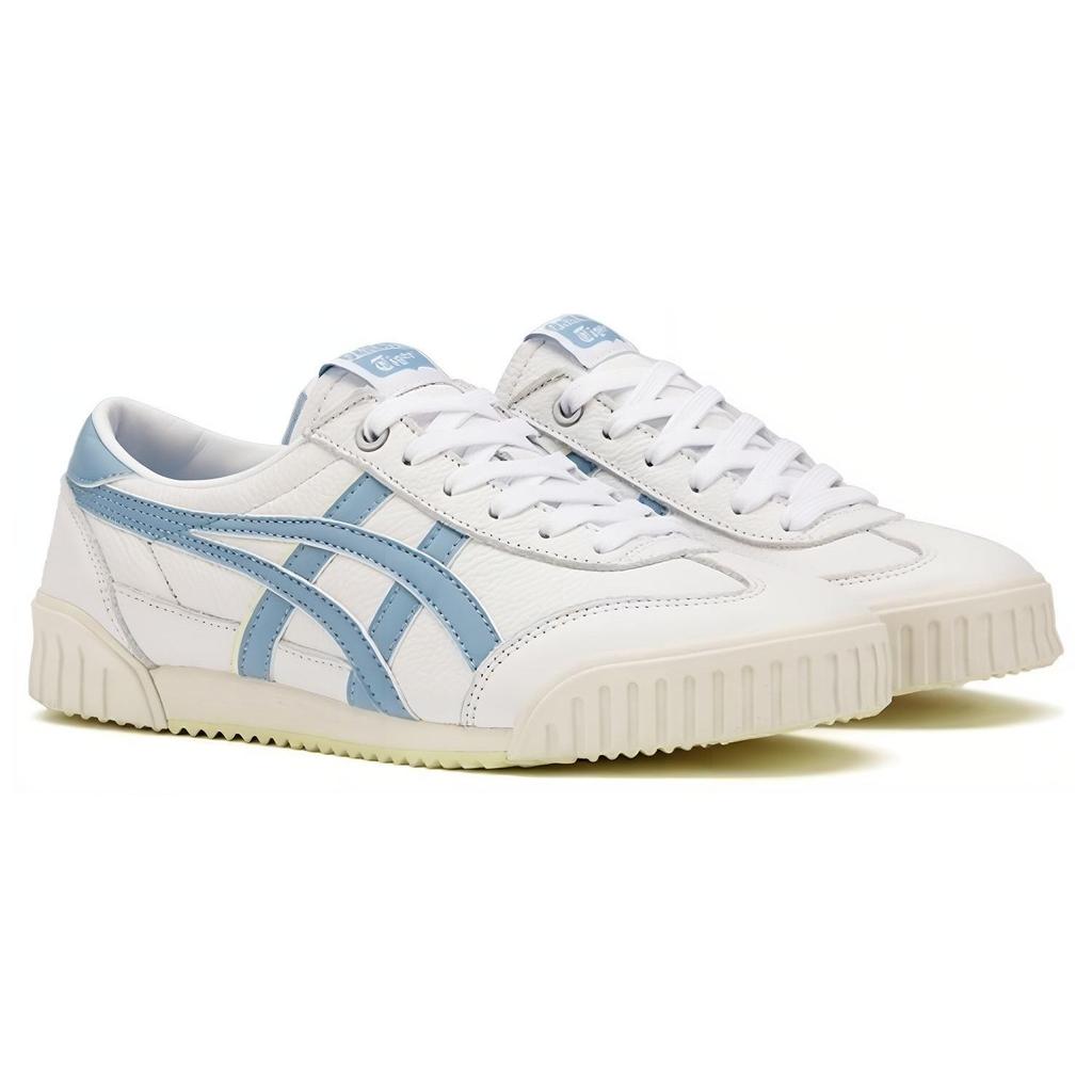 Onitsuka Tiger Machu Racer Machuation Leather Synthetic Casual Lightweight Breathable Low-Top Sneakers Women sneakers White Blue 1182A595-100