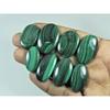 290Cts. Green Malachite Oval Cabochon Loose Natural Gemstone 08 Pcs Lot C-3063