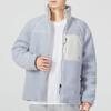 Adidas FW22 Logo Print Sherpa Reversible Warm Stand Collar Long Sleeve Cotton Jacket Men Tops Blue HN2078