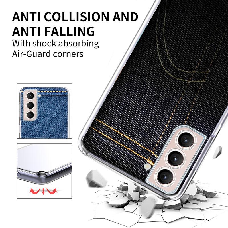 A Stylish Pair of Jeans Phone Case For Samsung Galaxy S25 Edge S24 S23 FE S21 S20 S10 Plus S22 S26 Ultra Cover Clear Cases TPU C