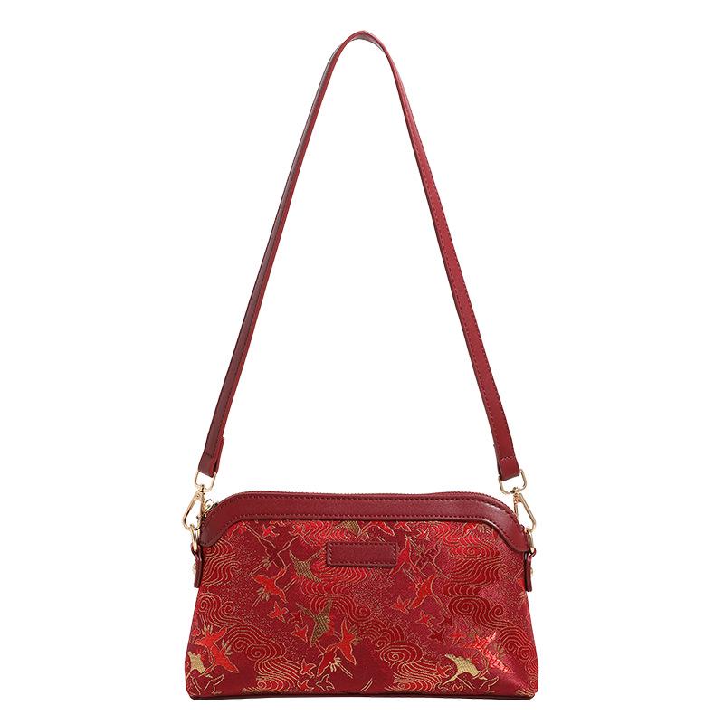 2026 New Style Red Bridal Wedding Crossbody Bag: Elegant Chinese Design for Ceremonies & Daily Use