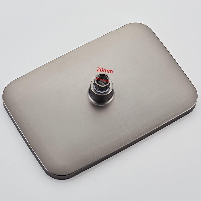 Rainfall Shower Head Big Panel Large Flow Supercharge Ceiling Mounted Shower head 360 Rotation High Pressure ABS Bathroom Faucet