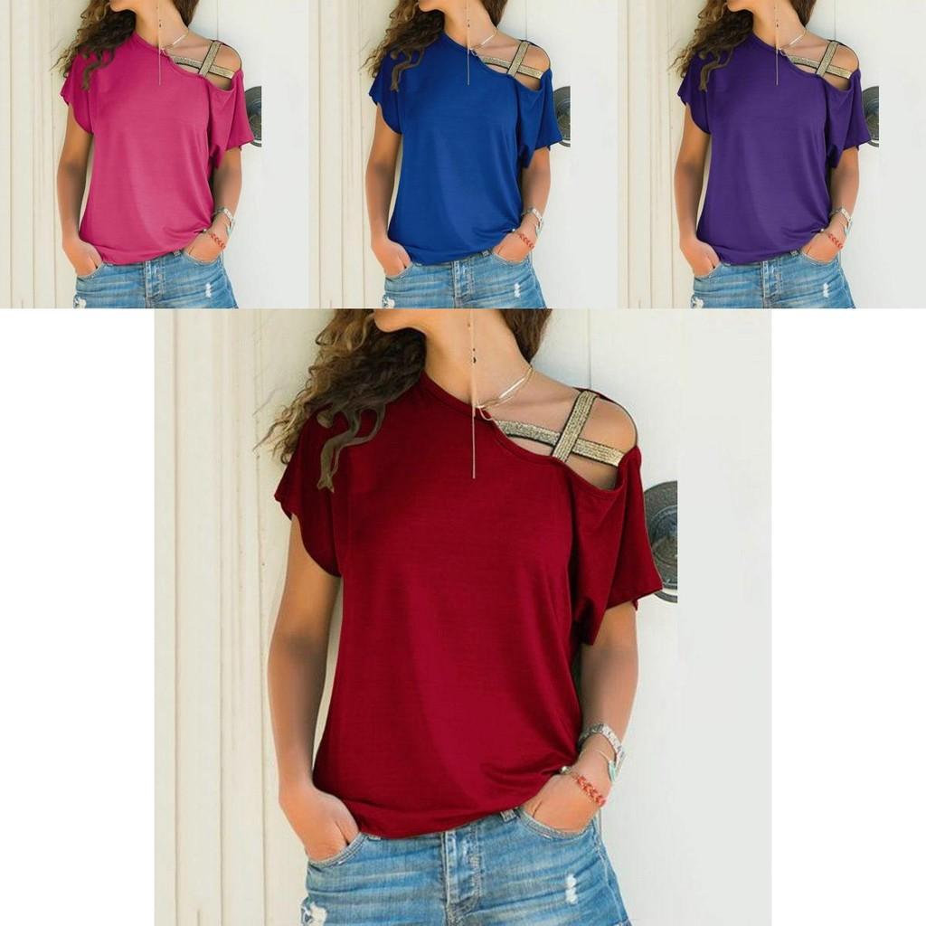 Premium Quality Womens Loose Blouse Casual Shirt Top Short Sleeve For Daily Comfort