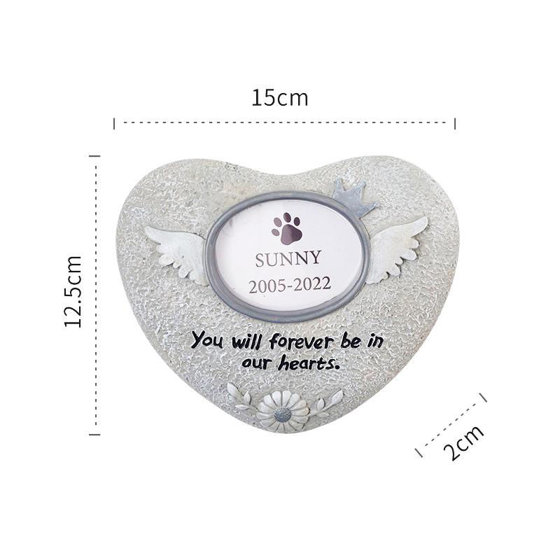 Pet Dog Tombstone Creative Resin Simulation Memorial Stone Cat Tombstone Small Animal Sacrifice Monument Handicraft Ornaments