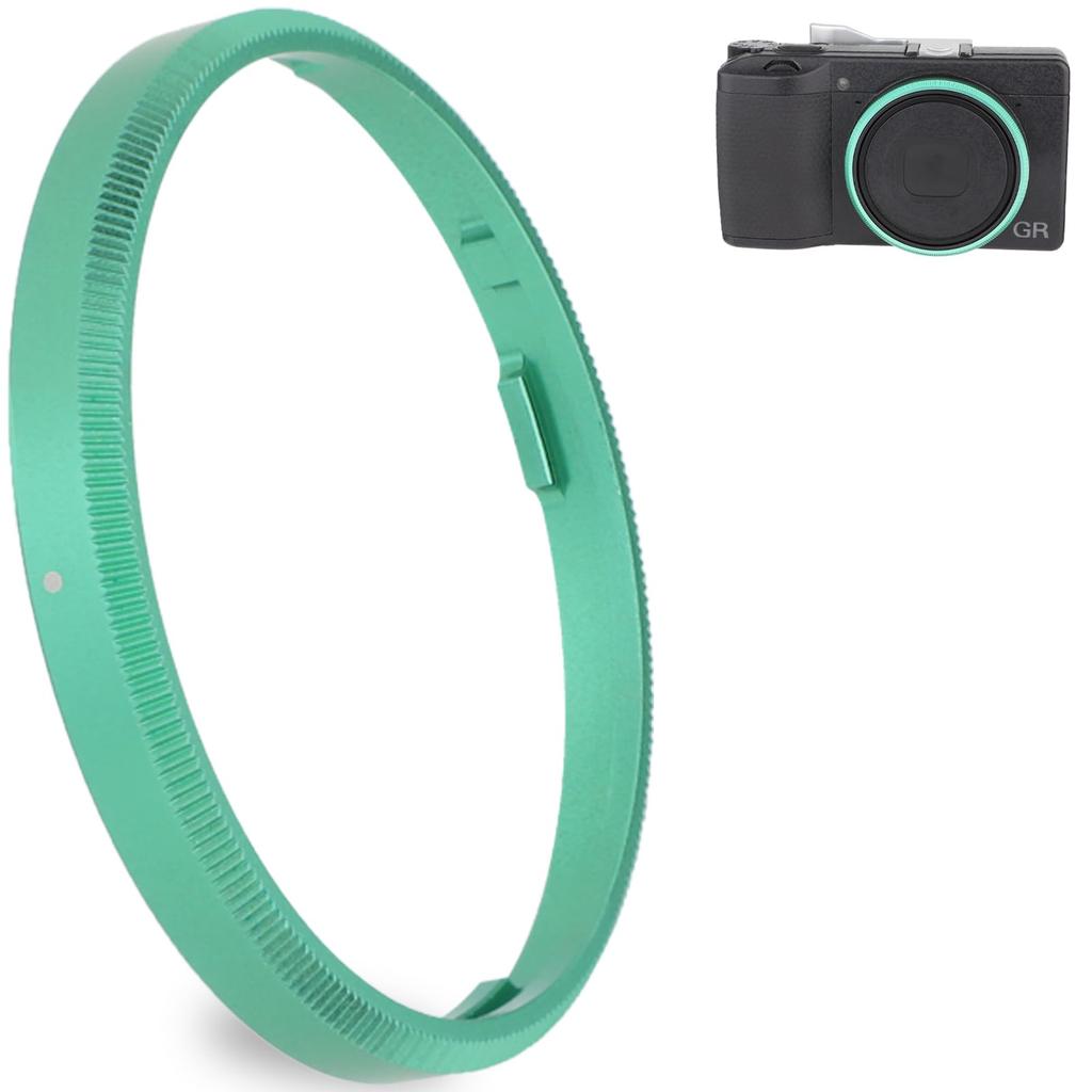 Haoge Green Metal Decorative Ring for RICOH Camera Accessories Replacement for RRC-GR3XE GR3X/GRIIIX GN-2