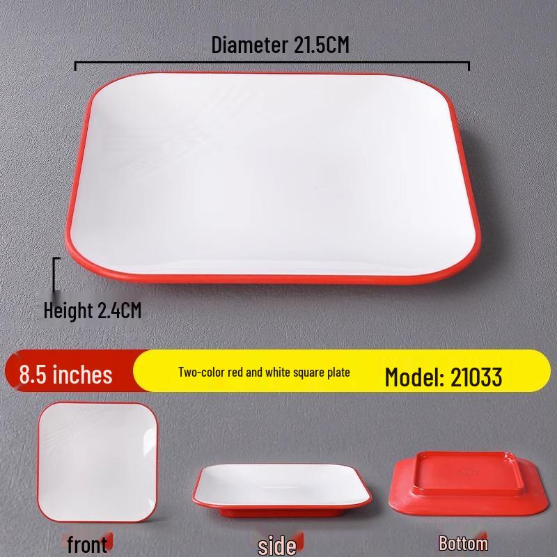 Nordic Style Square Melamine Plates – Porcelain-Like Tableware for Restaurants & Hotels