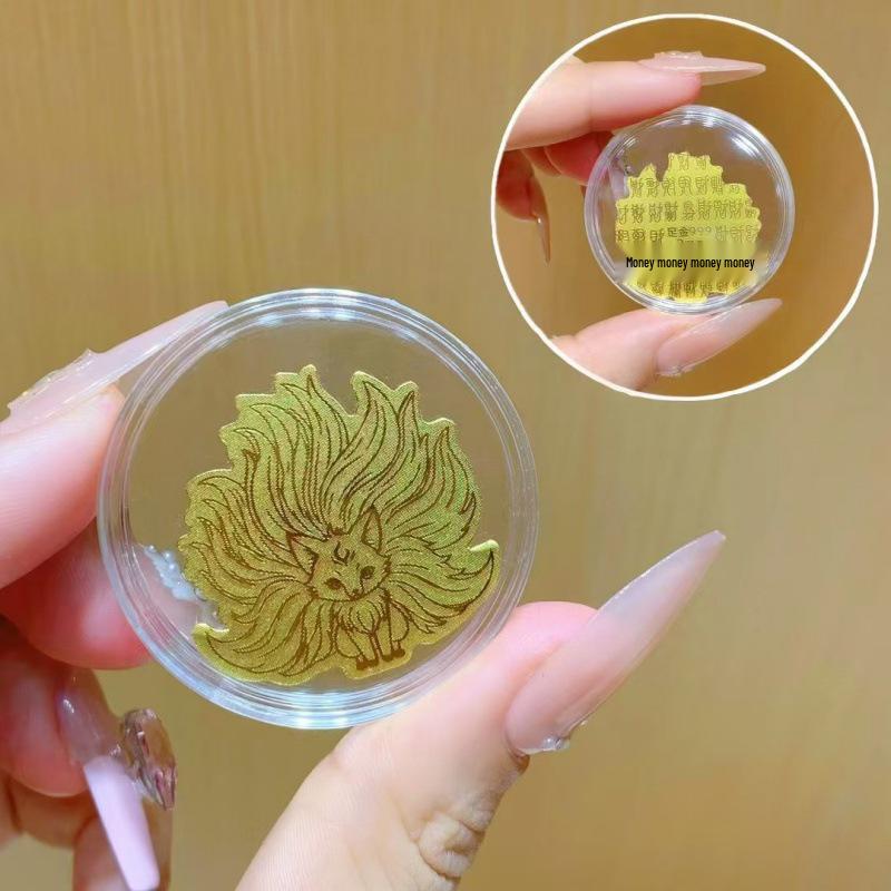 999 Pure Gold Princess Phone & Fridge Stickers: Prosperity, Peace, and Joy
