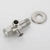 1set Angle Valve With Decorative Cover Stainless Steel 2-Way Double Angle Valve 1/2 Inch 2 Outlets Water Connection Accessories