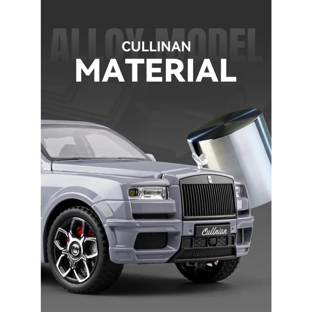 1/20 Scale Rolls Royce Cullinan Trailer RV Camping Van Diecast Model Alloy Metal Car Sound & Light Pull Back Home Display Ornament Boy