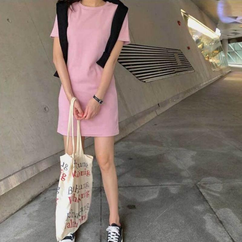 Shop Women S Round Neck Solid Mini dreSS Won Wdr W9b84d9