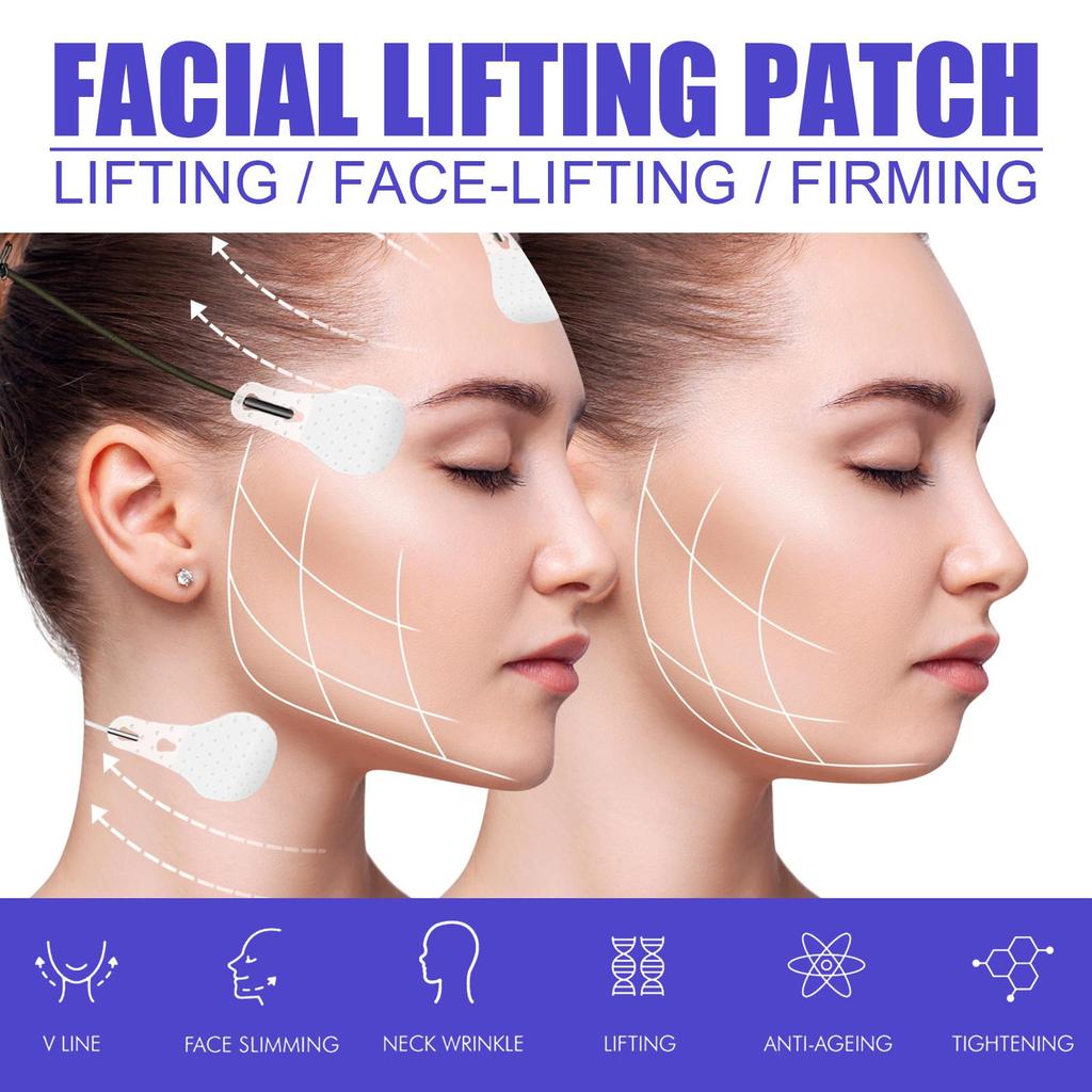 60 Stück Facelifting-Patch Hautstraffung Kinnverschlankung Muskellifting Schwellungsreduzierung Formender Patch