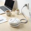 3 USB Ports Portable Extension Socket Round Design USB Charger Plug  International Travel