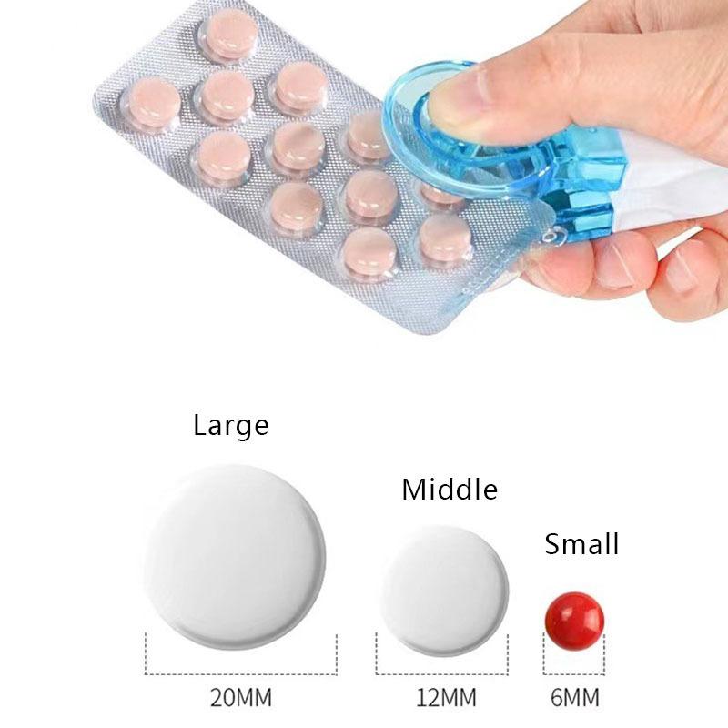 2Pcs Portable Pill Taker Pill Taker Remover Tablet Pill Blister Pack Opener Assistance Tool No Contact Easy To Take Pill Out