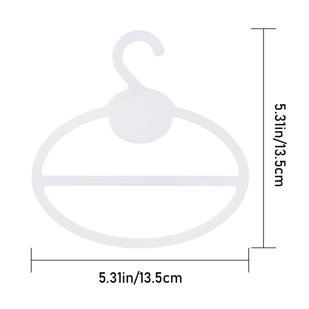 10PCS Circle Shape Coat Hanger Multifunctional Scarf Belt Tie Clothes Display Slots Holder Organizer Space Saving