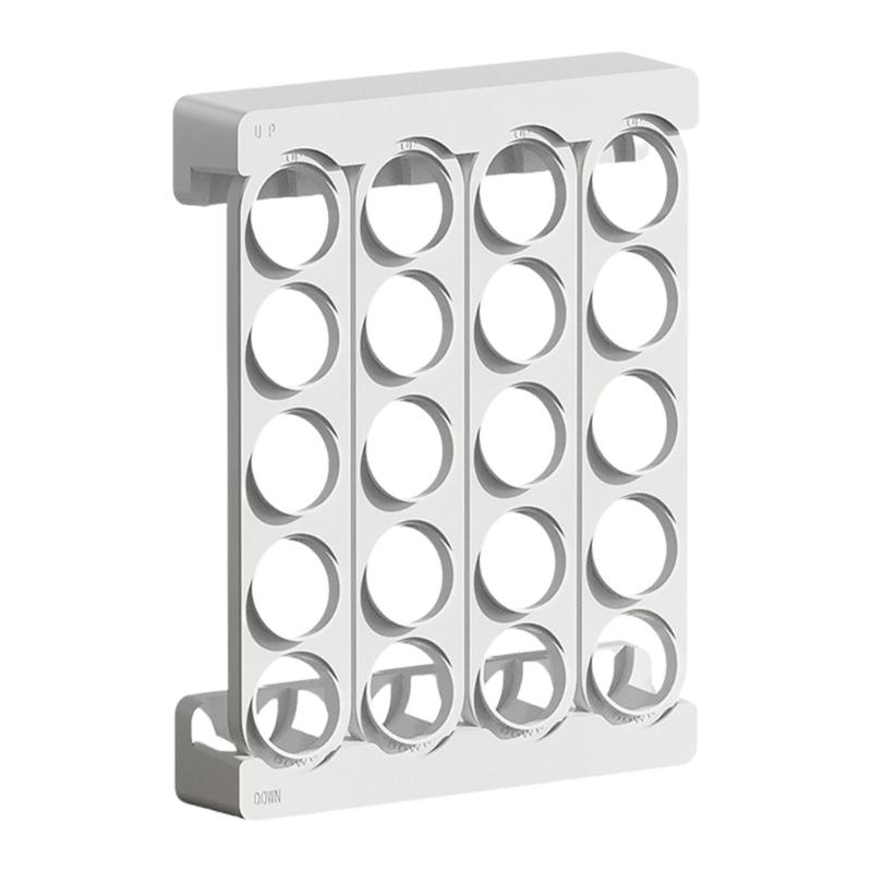 

Wall Mounted Coffee Capsules Holder Organizer For 20 Pods Space Saving ABS Kitchen Storage Rack Display Shelf белый