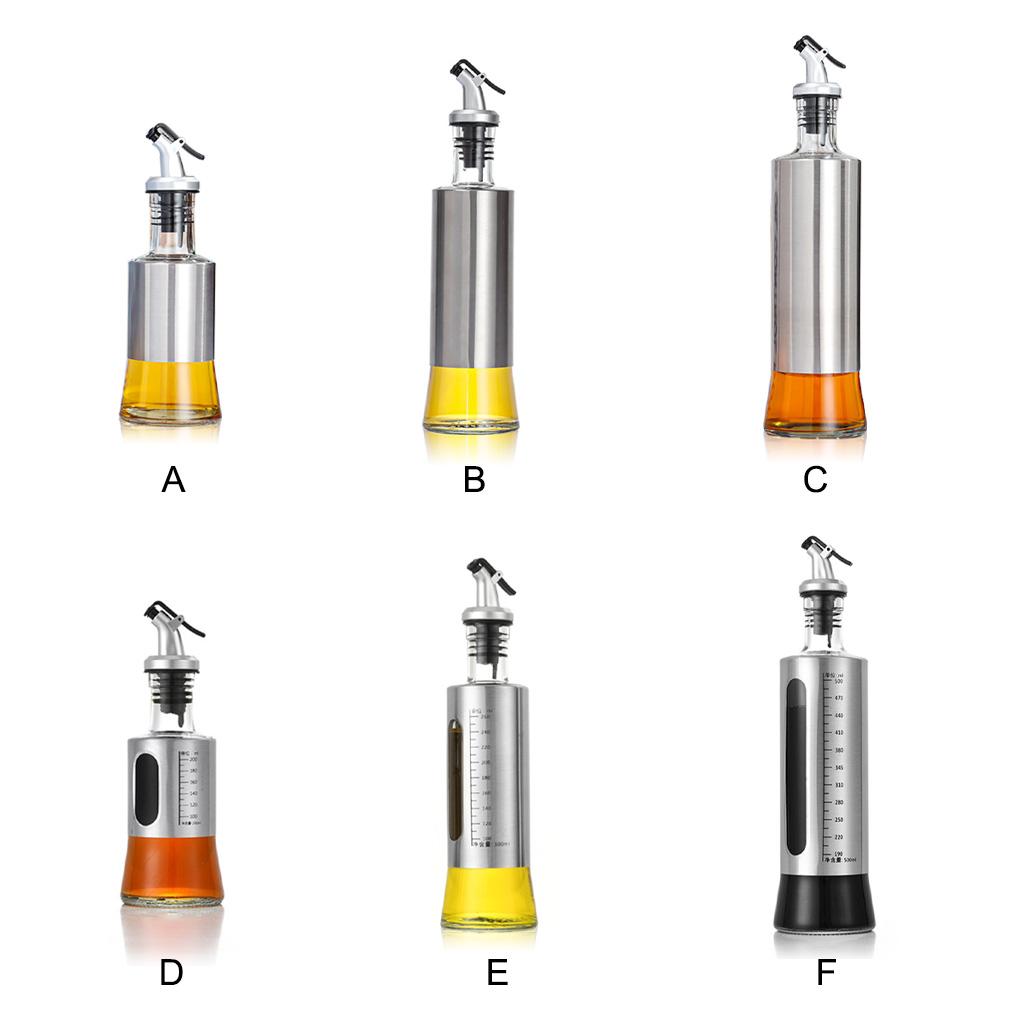 Oil Bottle Seasoning Bottles Container Stainless Steel Kitchen Supply Dispenser Non-slip Storage Tool Sauce for Soy Vinegar