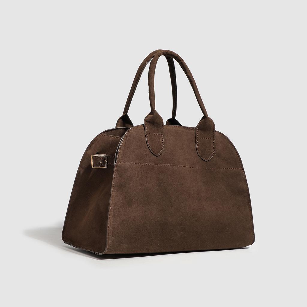Retro Suede Briefcase Bag Women's Autumn and Winter New High-end Texture Fashion Light Luxury Commuter Portable Tote Bag