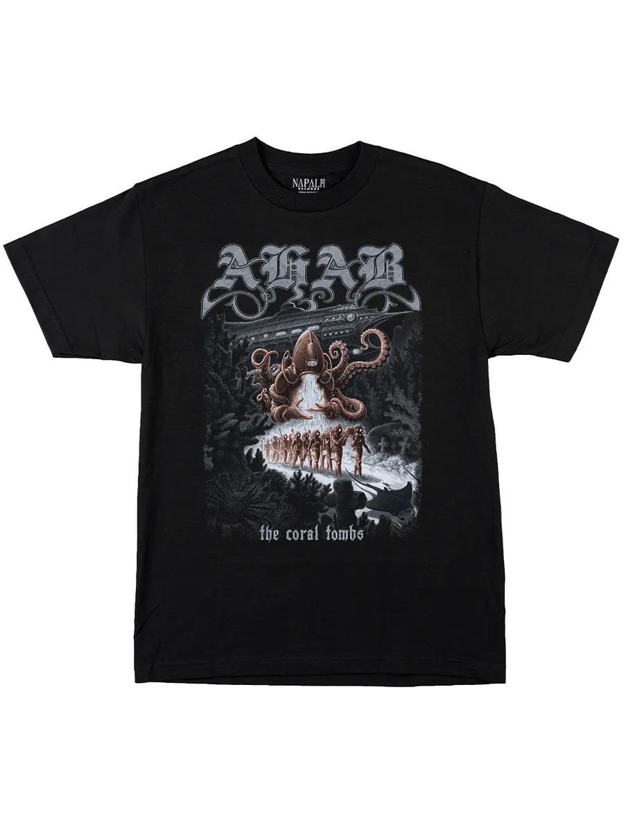 

Men s AHAB Graphic T-Shirt, 100% Cotton Crew Neck Short Sleeve Tee, Casual Summer Top for Daily Wear and Gift L