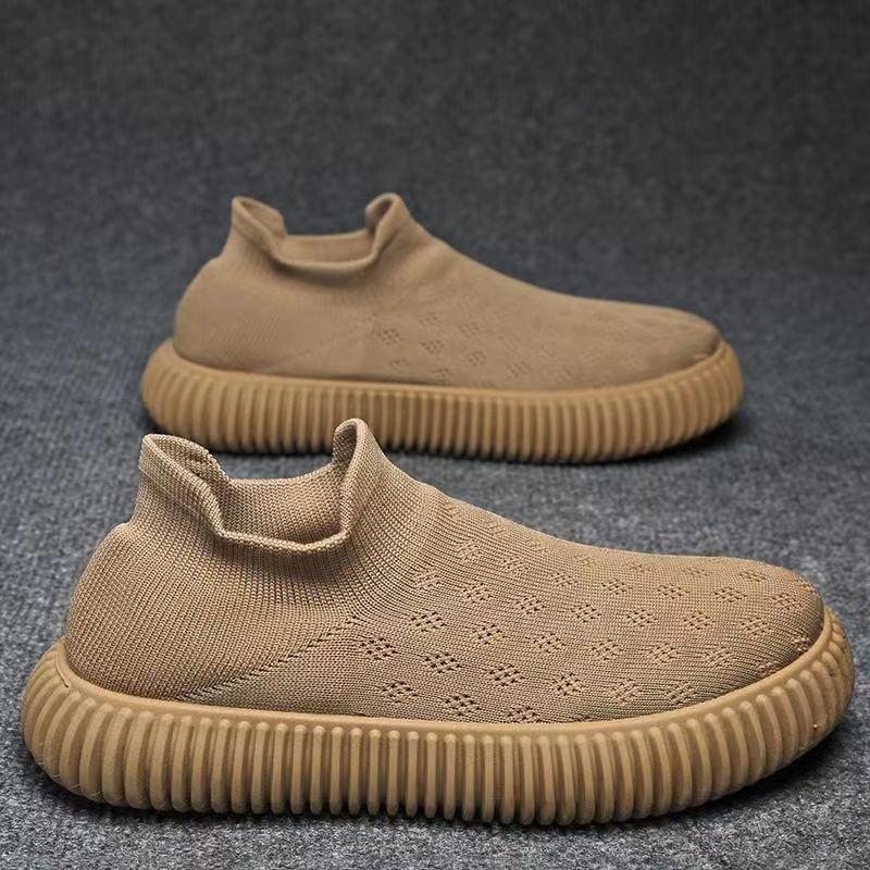 Breathable Black Slip-ons Tennis Spring Autumn Lightweight Sneakers Male Leisure Mesh Chunky Men's Vulcanize Shoes Common New In