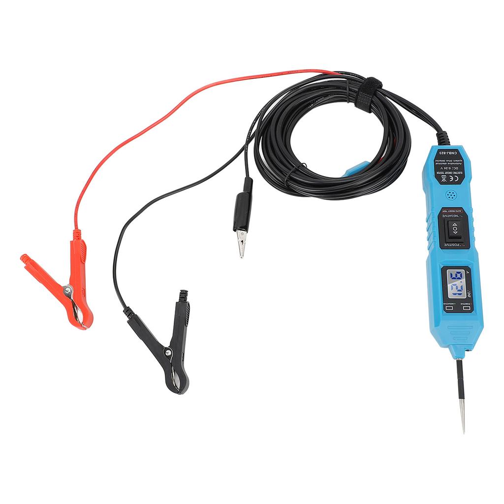 DC 6‑24V Power Circuit Probe Tester Multifunction Automotive Circuit Tester Diagnostic Tool with Front Light for Car