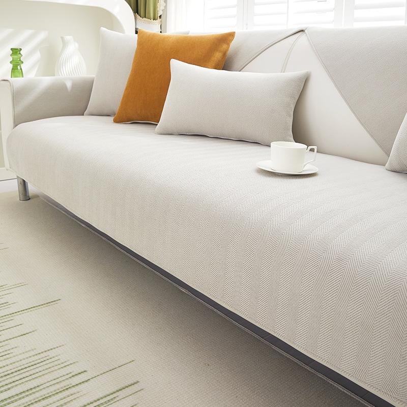 

Подушка для дивана из шенилла, всесезонная универсальная подушка для сиденья, современный роскошный чехол для кожаного дивана, не скользит, полотенце на спинку, ткань для чехла 70*70cm