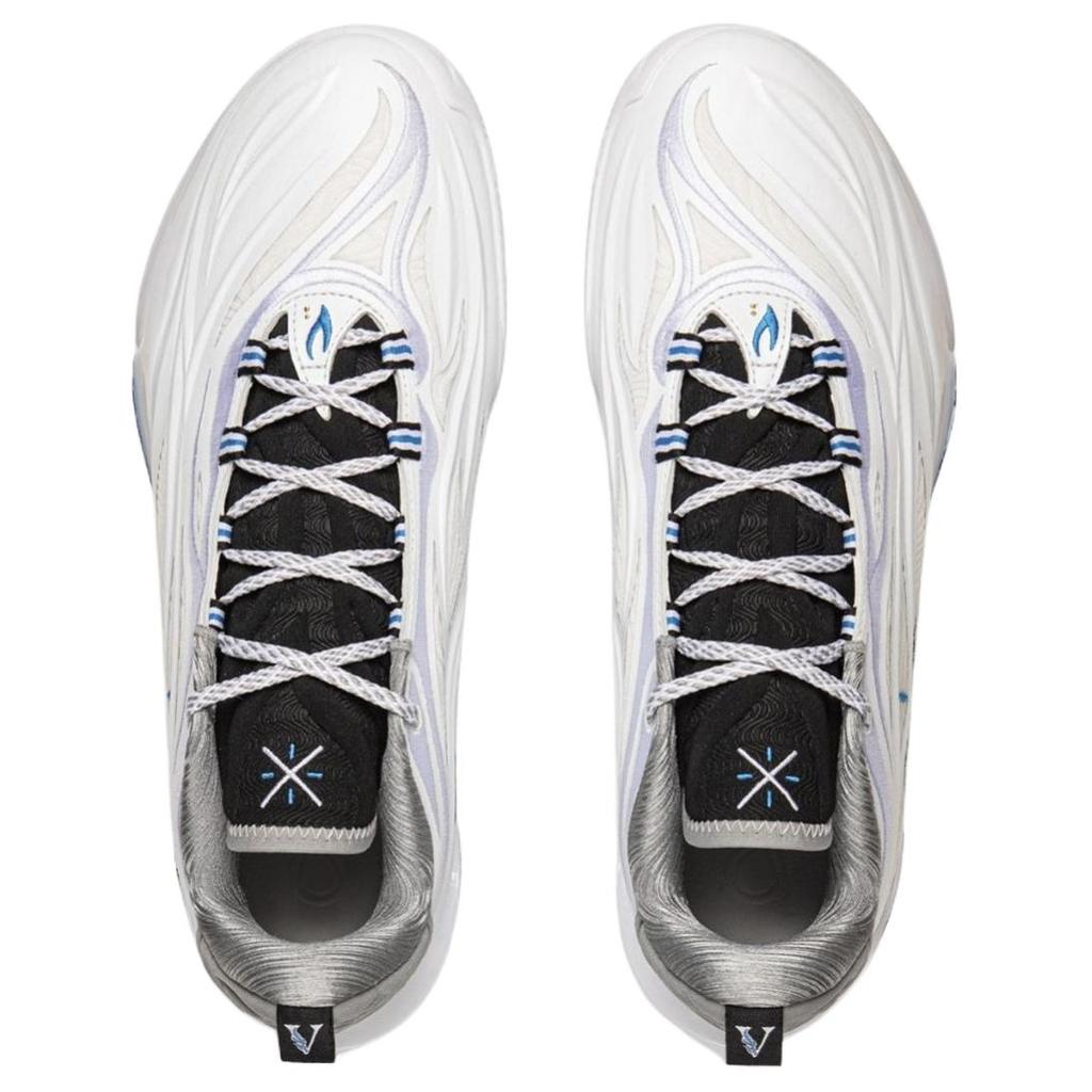 Li Ning Wade Abrasion Resistant Cushioning Low top Basketball Shoes Unisex Blue White ABAV045-14