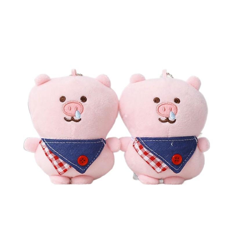 Plush Pig Pendant With Snot Scarf Cute Stuffed Animal Gift For Kids And Adults