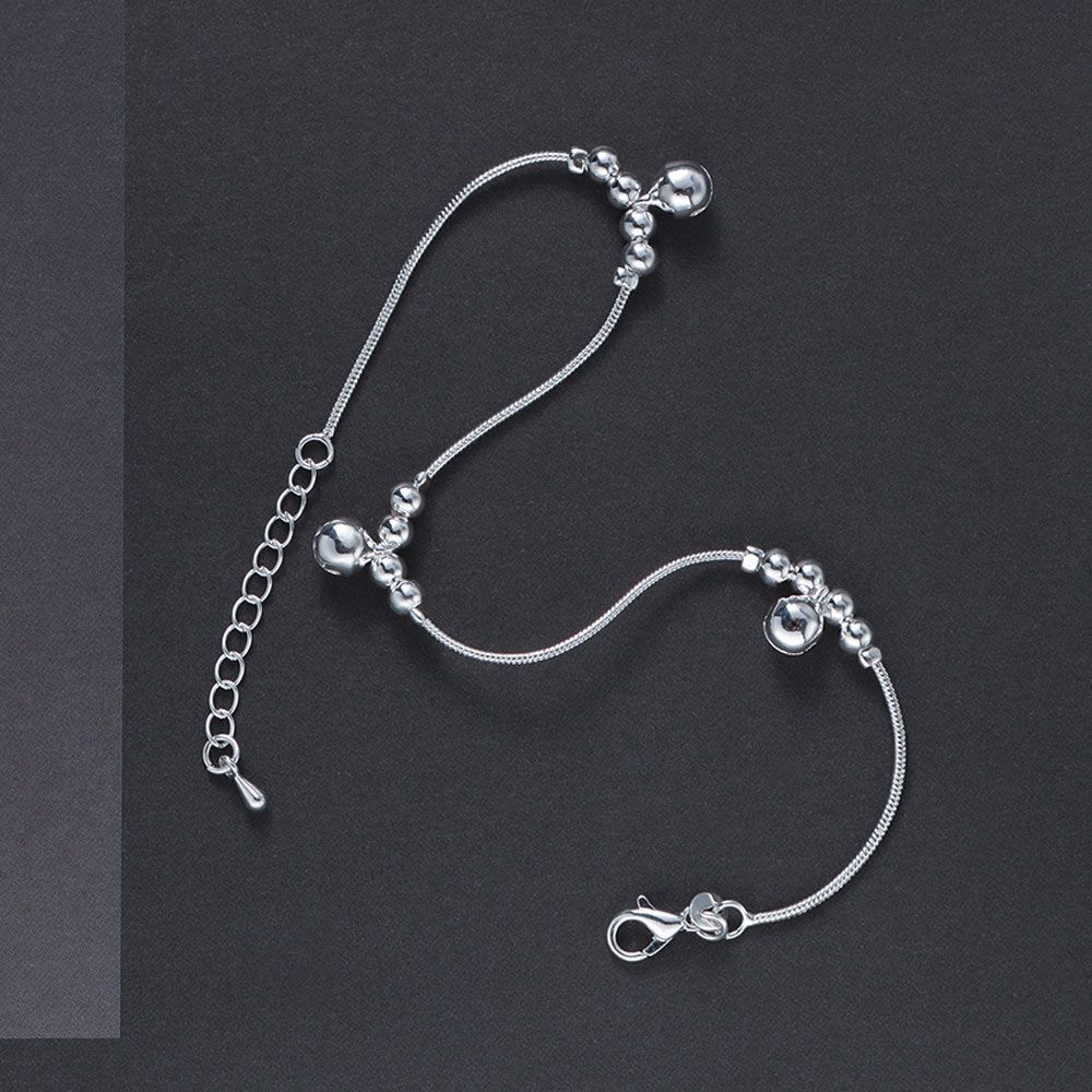 New Fashion Women Ankle Bracelet Silver Plated Chain Foot Anklet Bells Bead