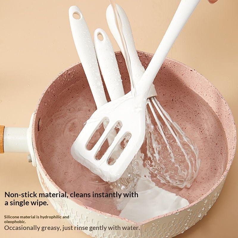 3/4/5 Pcs Silicone Baking Set Cake Cream Spatula Scraper Kitchen Household Egg Whisk Barbecue Oil Brush Gadget Kitchen Supplies